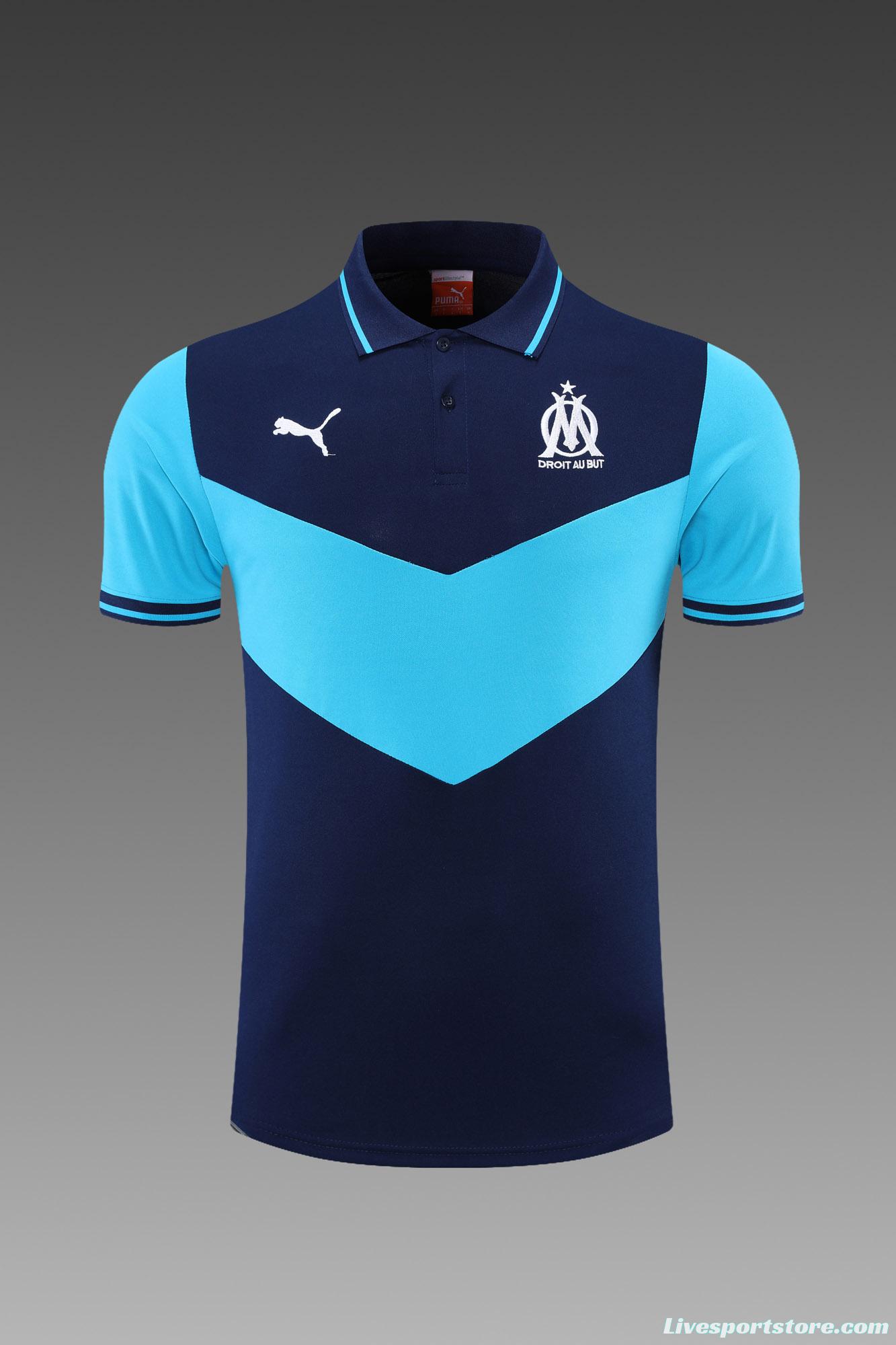 Olympique de Marseille POLO kit royal blue (not sold separately)