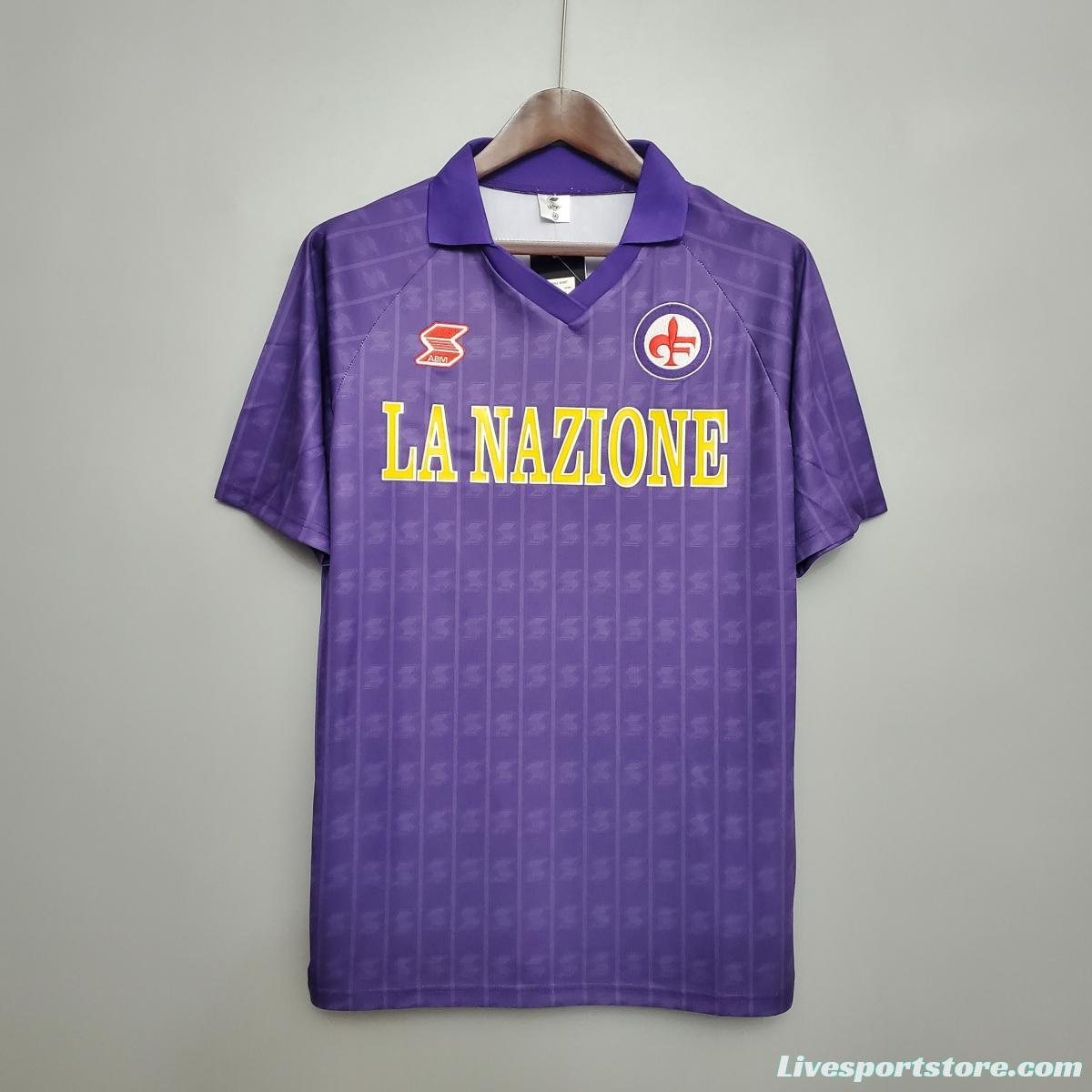 Retro Fiorentina 89/90 home Soccer Jersey