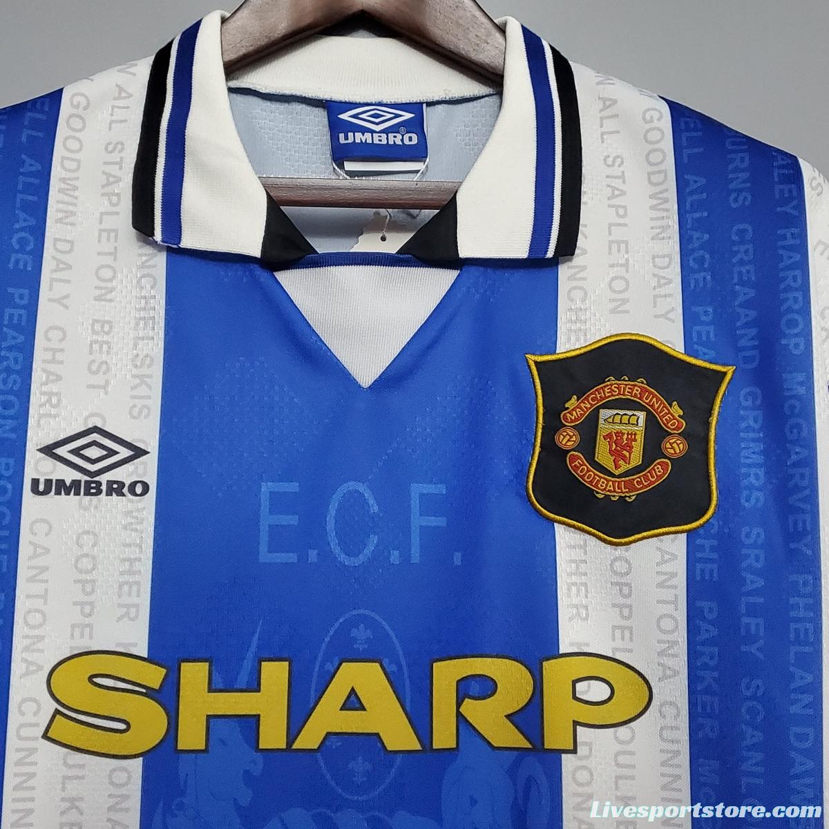 Retro 94/96 Manchester United away Soccer Jersey