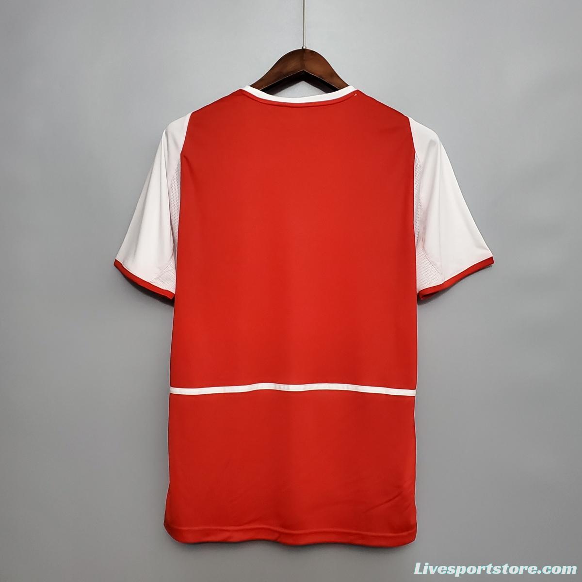 Retro 02/04 Arsenal home Soccer Jersey