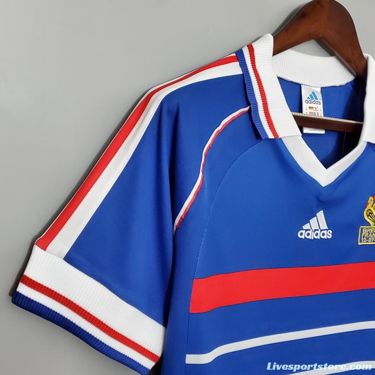 Retro 1998 France home Soccer Jersey