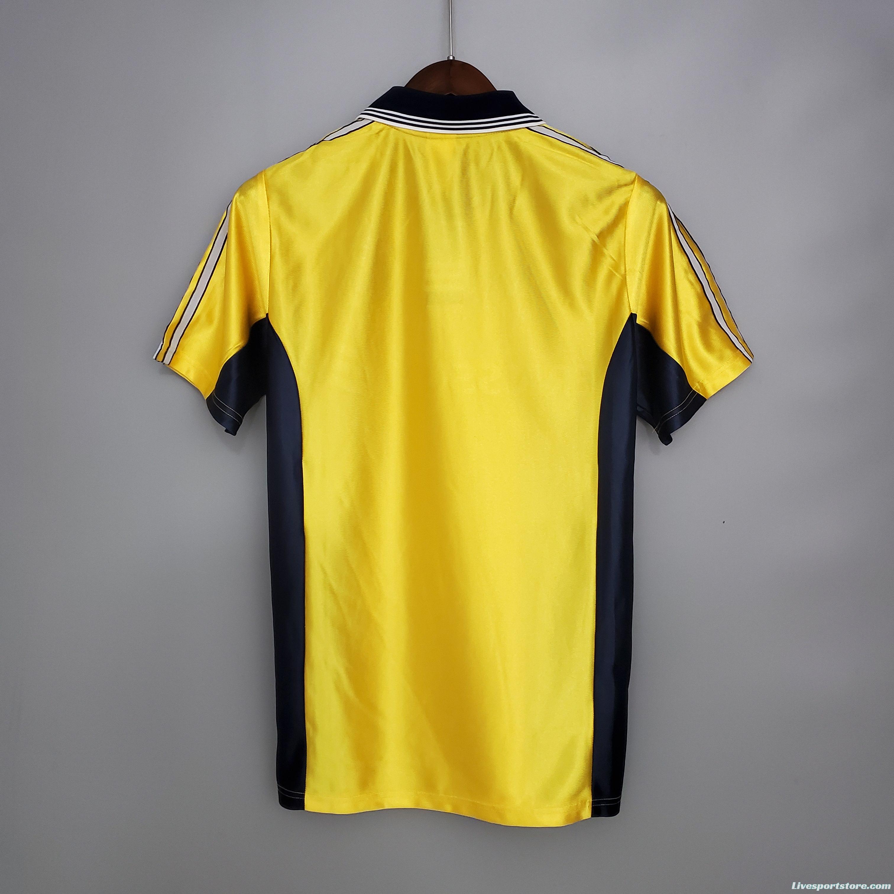 Retro 98/99 Marseille away yellow Soccer Jersey