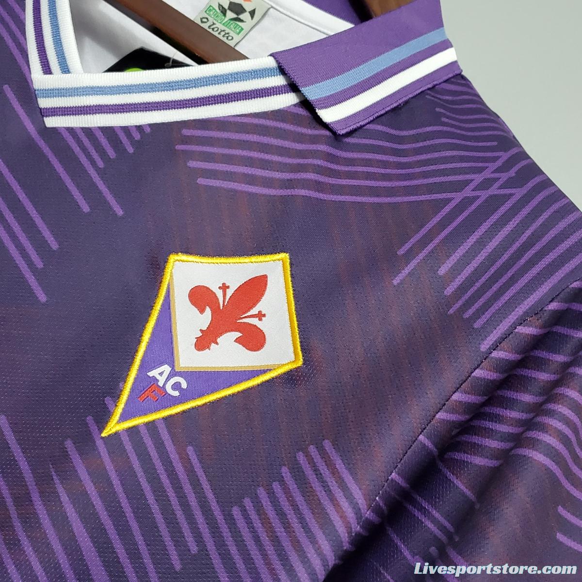 Retro 92/93 Fiorentina home Soccer Jersey