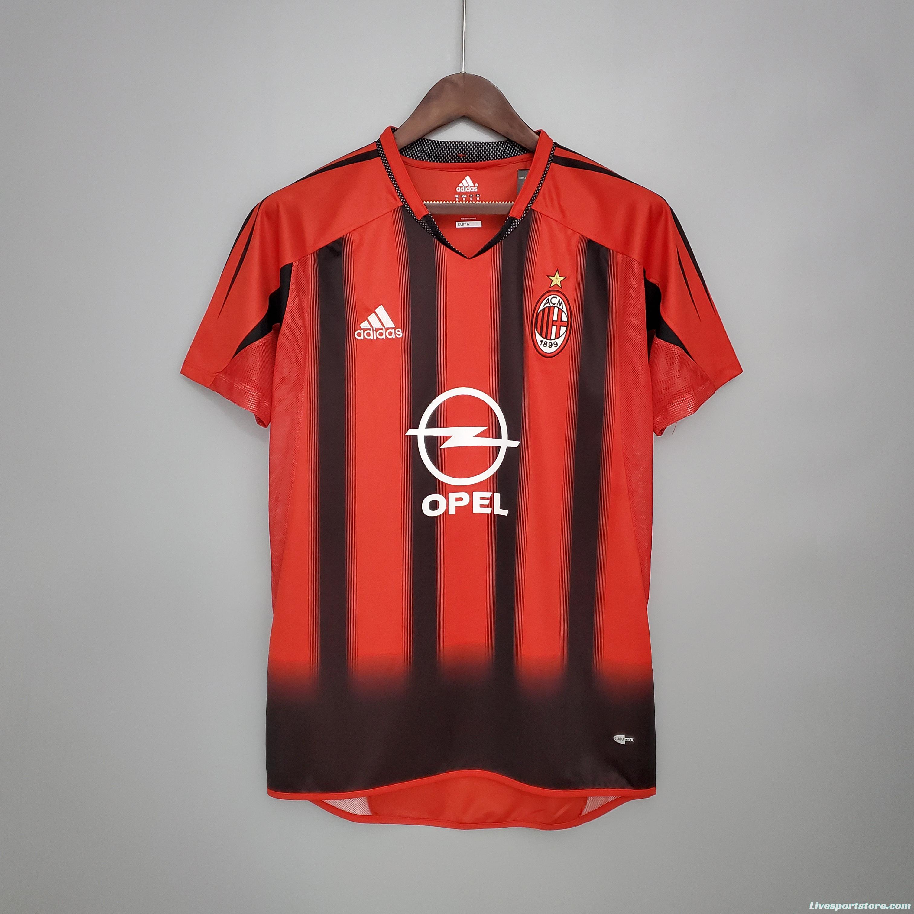 Retro 04/05 AC Milan home Soccer Jersey