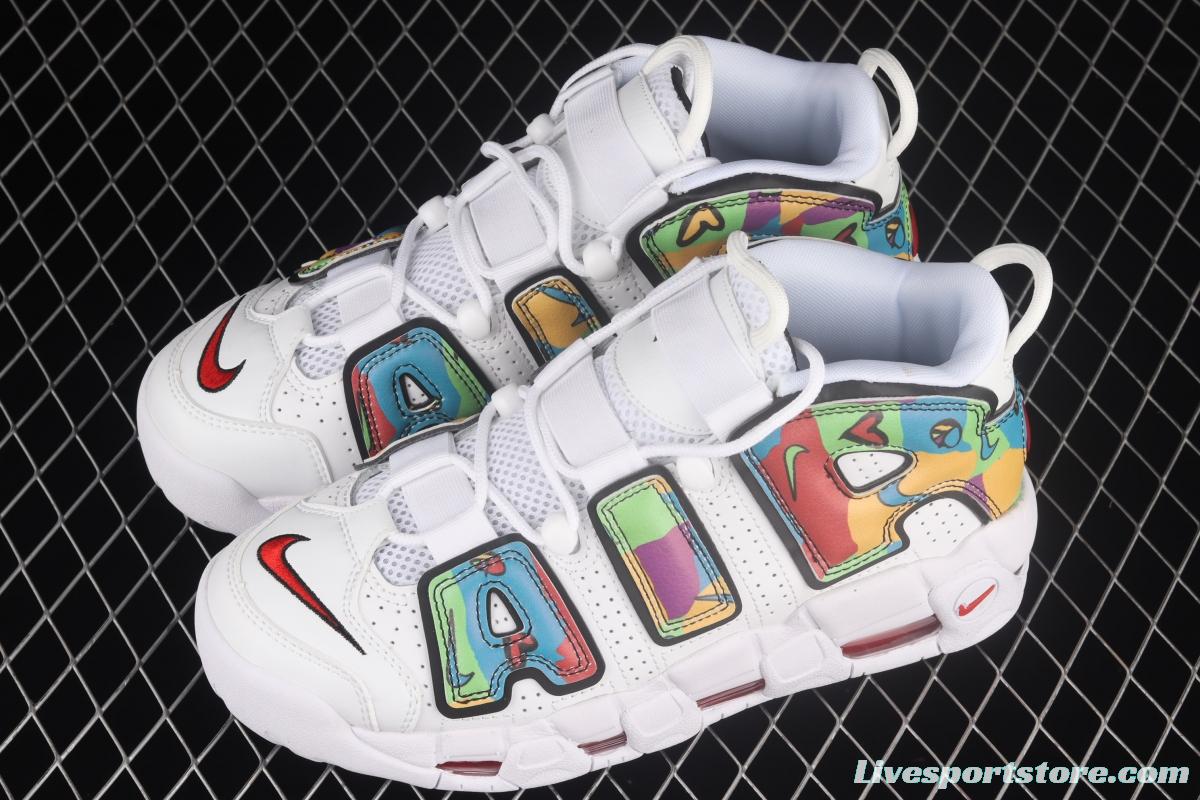 NIKE Air More Uptempo 96 QS Pippen Primary Series Classic High Street Leisure Sports Culture Basketball shoes DM8150-100