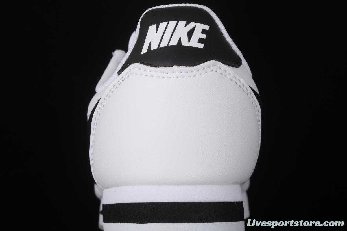 NIKE Roshe QS evergreen classic white and black leather soft foam shoes 807471-101