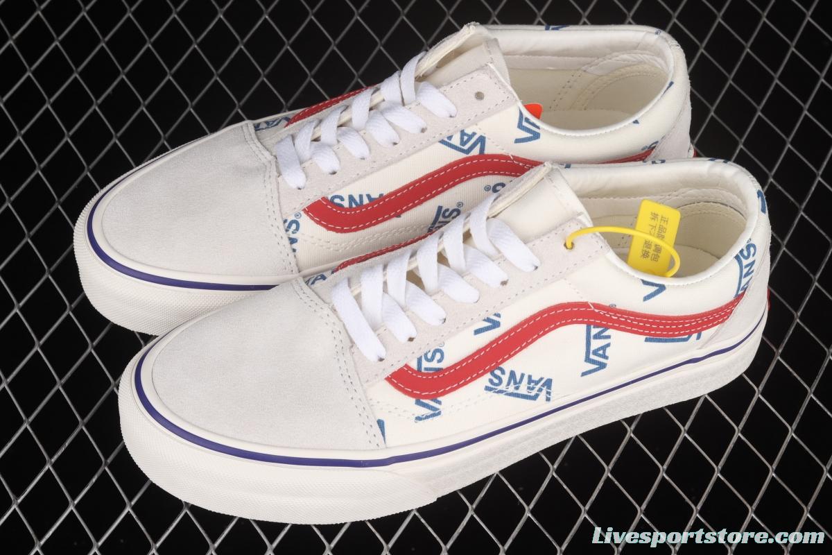 Vans Style 36 Logo white full printed low-top casual board shoes VN0A3WKT9M9