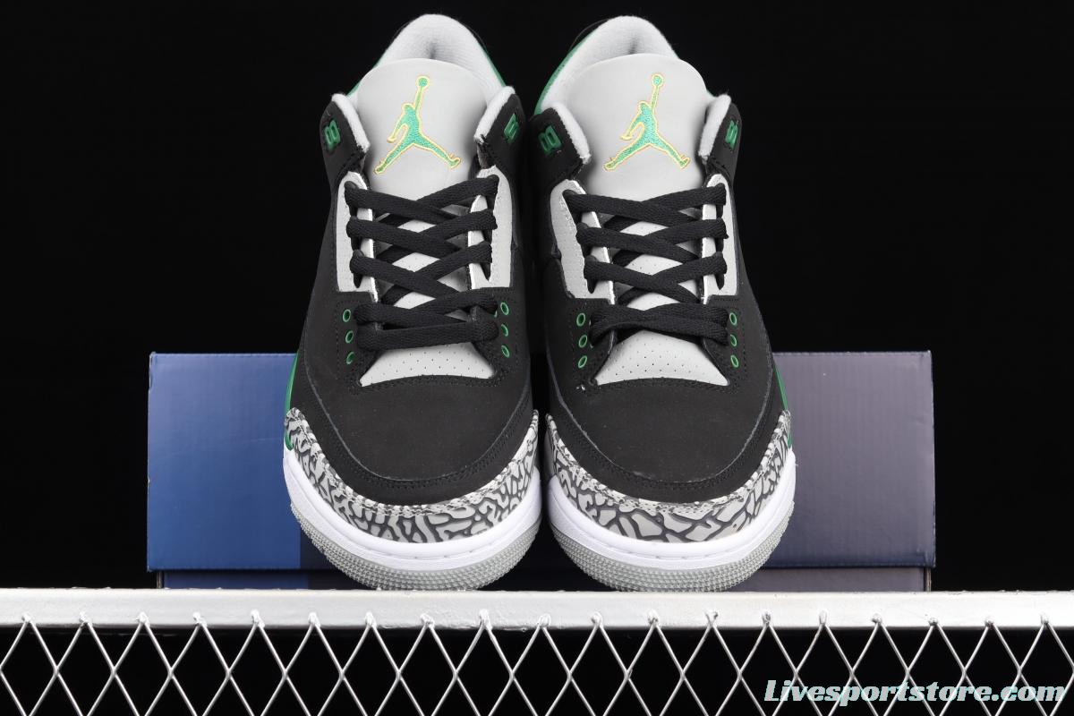 Air Jordan 3 Retro Racer Blue AJ3 Joe 3 black and green CT8532-030