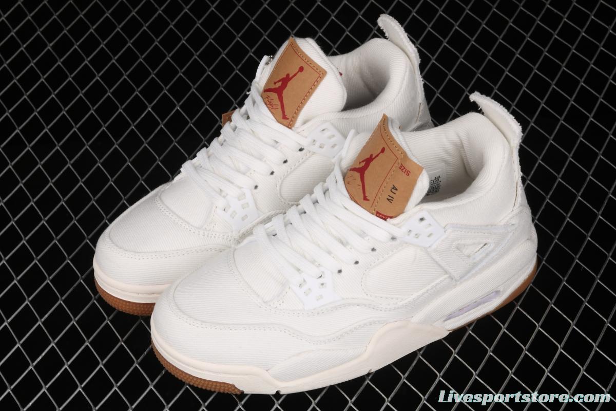 Levi's x Air Jordan 4 Levi co-signed tannin white AO2571-100