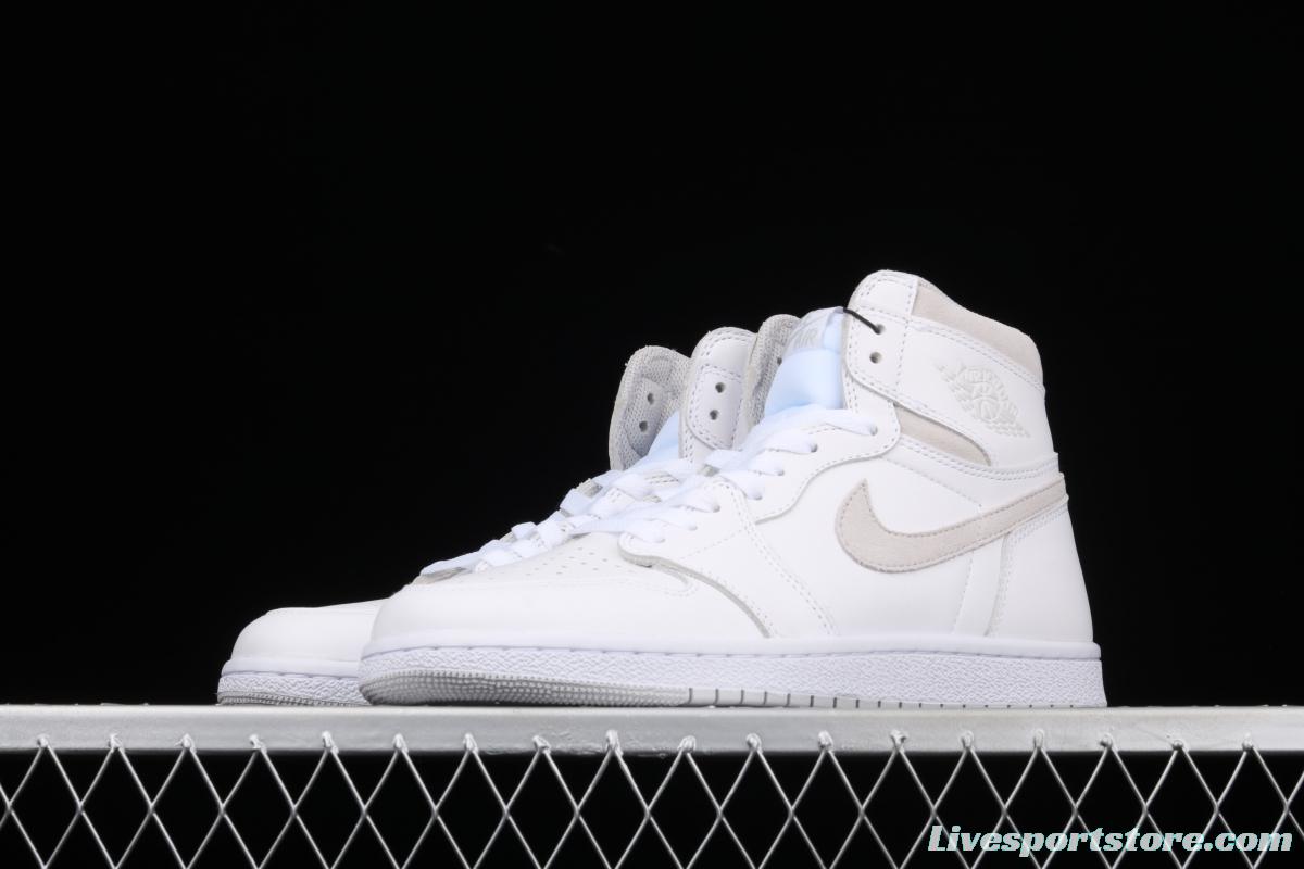 Air Jordan 1 Hi 85 repeated engraving of white gray BQ4422-100