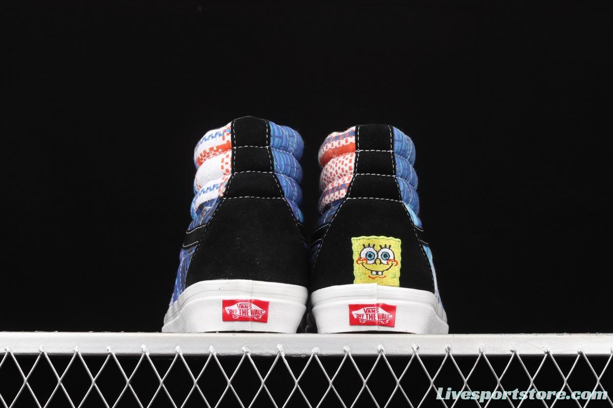 SpongeBob x Sandy Liang x SK8-Hi 38 DX Vance co-branded high top casual board shoes VN0A54FB9ZP