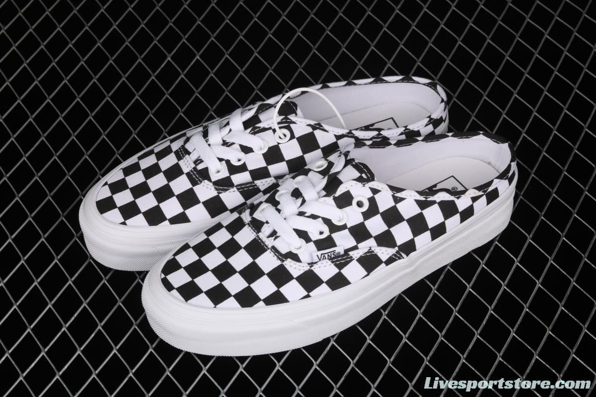 Vans Authentic 2021 summer new Anaheim black and white chessboard VN0A54F75GU lace for lazy half-dragged canvas board shoes