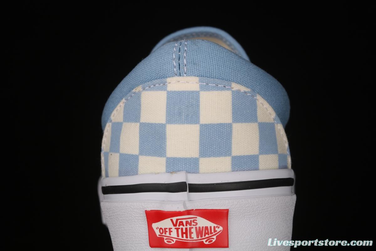 Vans Cassic Slip-0n purplish blue checkerboard Loafers Shoes leisure sports board shoes VN0A33TB42Y