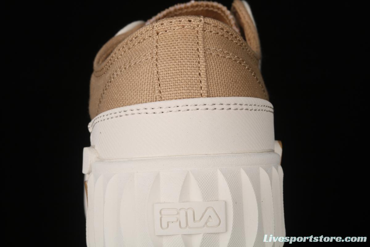 FILA 2021 new thick bottom biscuit small white shoes F12W124342FLT