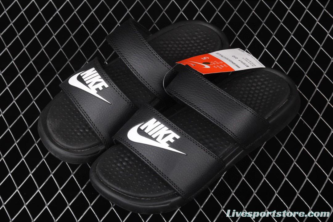 NIKE Benassi Swoosh # double belt ninja slipper series # authentic slippers life all kinds of summer beach slippers 819717-010