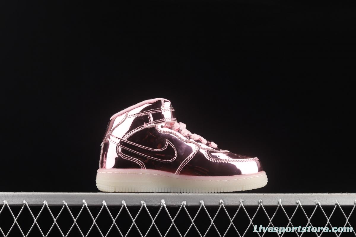 NIKE Air Force 1: 07 Mid WB dazzling ribbon lamp state size Kids 314197-8300