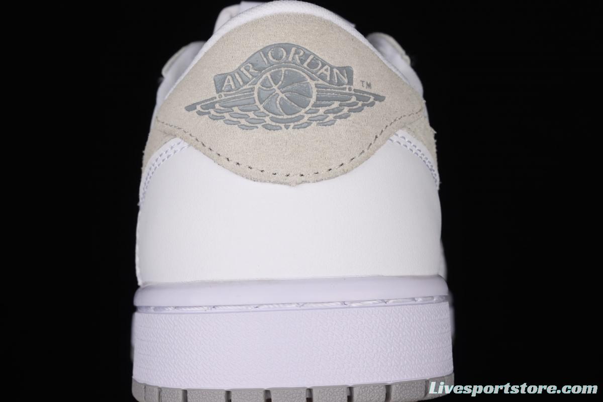 Air Jordan 1 Low OG white-gray low-top basketball shoes CZ0858-100