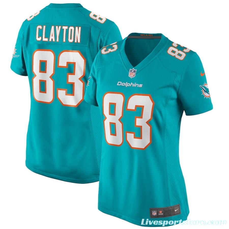 Women's Mark Clayton Aqua Retired Player Limited Team Jersey