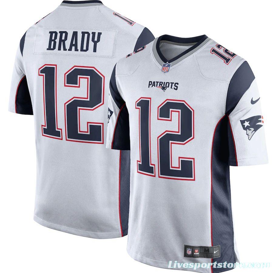 Men's Tom Brady White&amp;Navy Blue Player Limited Team Jersey