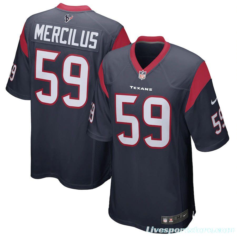 Men's Whitney Mercilus Navy Player Limited Team Jersey