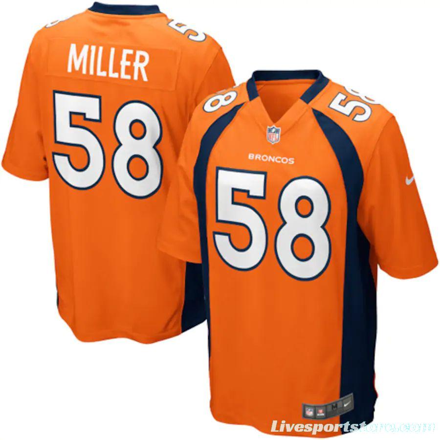 Men's Von Miller Orange Player Limited Team Jersey