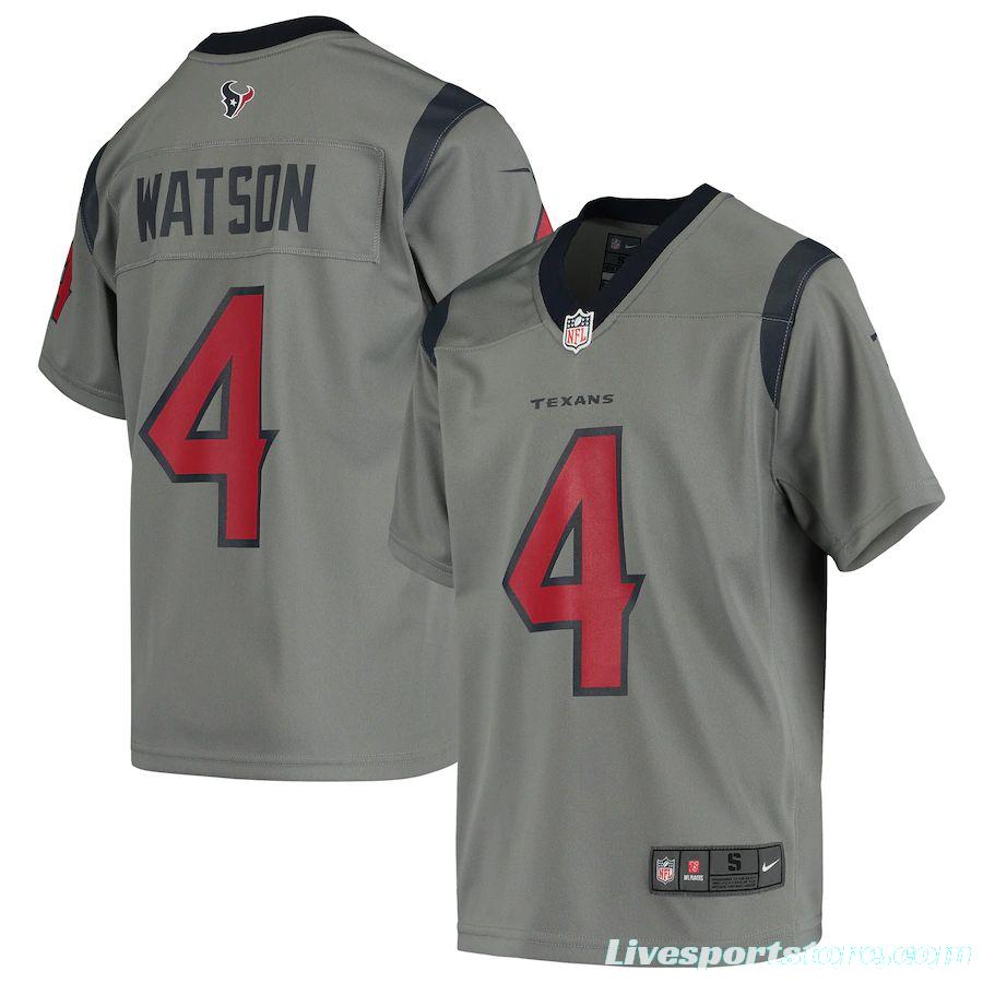 Youth Deshaun Watson Gray Inverted Player Limited Team Jersey