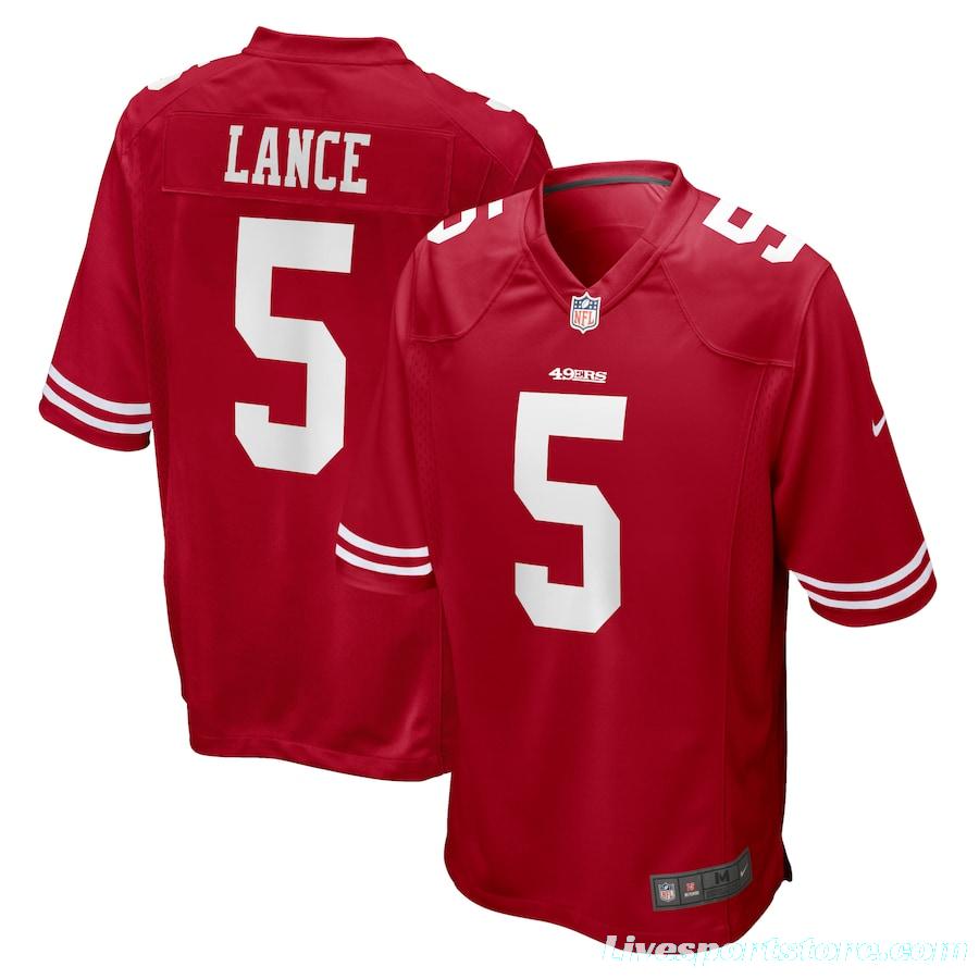 Men's Trey Lance Scarlet 2021 Draft First Round Pick Player Limited Team Jersey