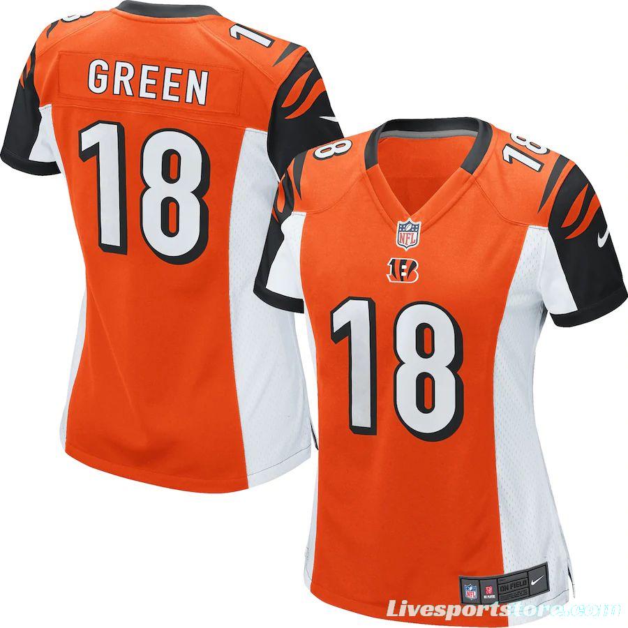 Women's AJ Green Orange Player Limited Team Jersey