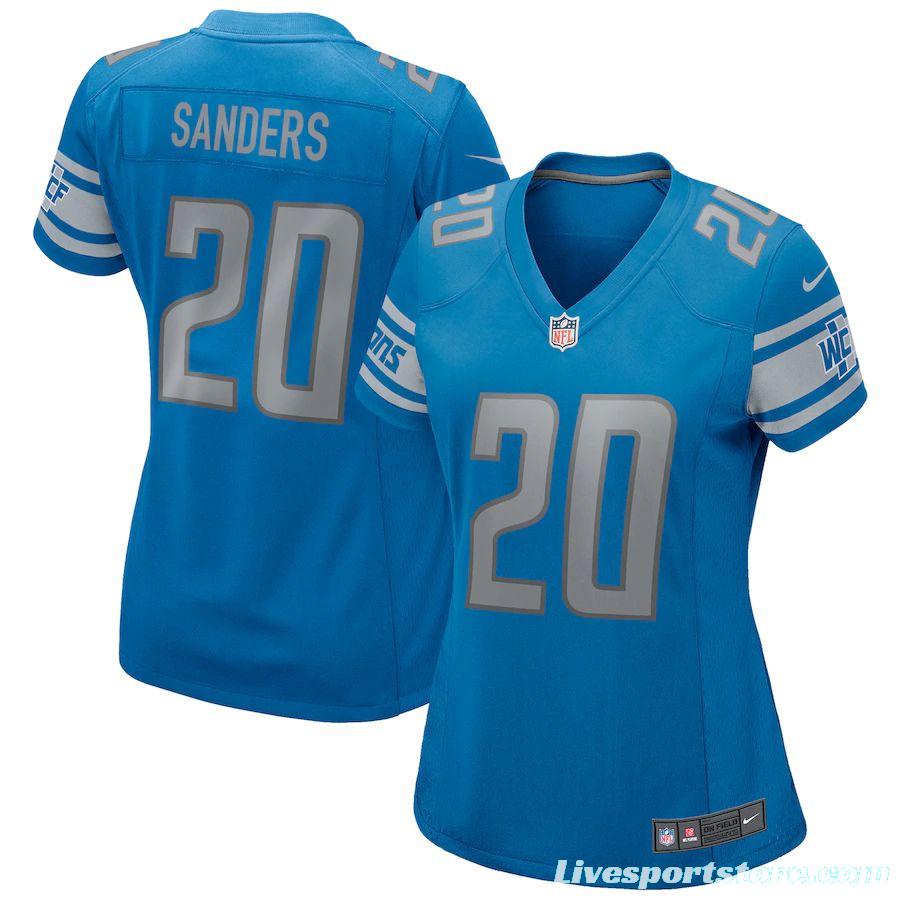 Women's Barry Sanders Blue Retired Player Limited Team Jersey