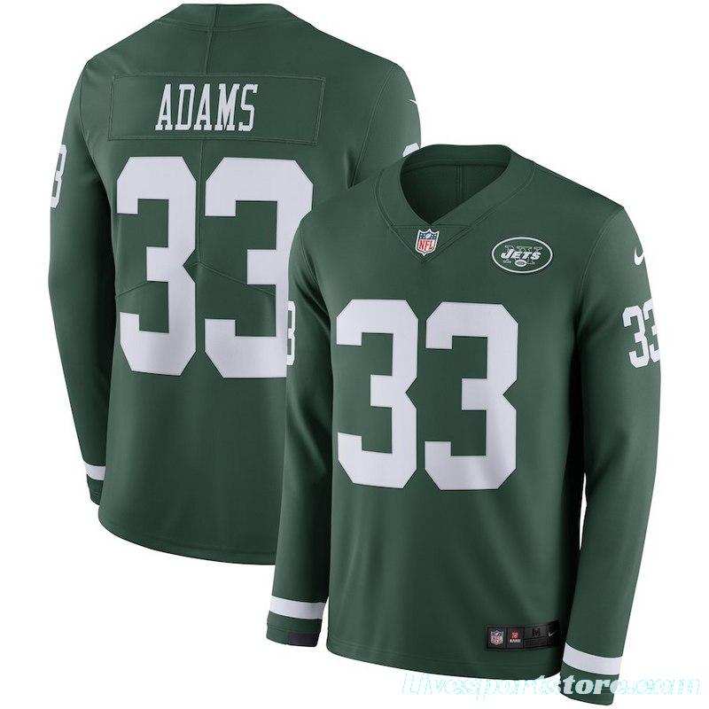 Men's Jamal Adams Green Therma Long Sleeve Player Limited Team Jersey