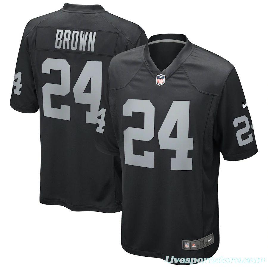 Men's Willie Brown Black Retired Player Limited Team Jersey