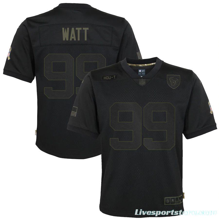 Youth J.J. Watt Black 2020 Salute to Service Player Limited Team Jersey