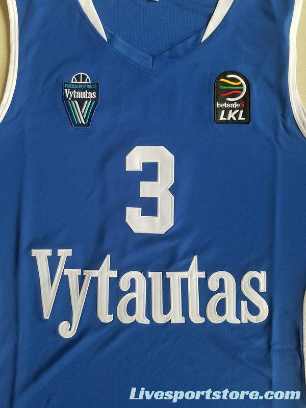 LiAngelo Ball 3 Lithuania Vytautas Blue Basketball Jersey