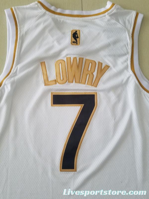 Kyle Lowry 7 White Golden Edition Jersey