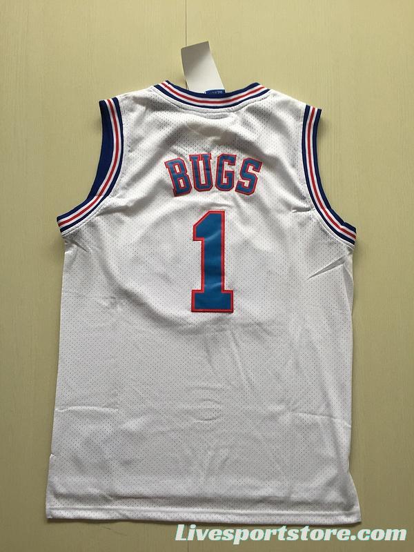 Bugs 1 Movie Edition White Basketball Jersey