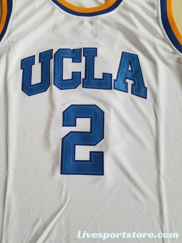 Lonzo Ball 2 UCLA College White Basketball Jersey