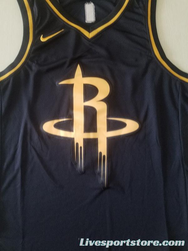 Russell Westbrook 0 Black Golden Edition Jersey