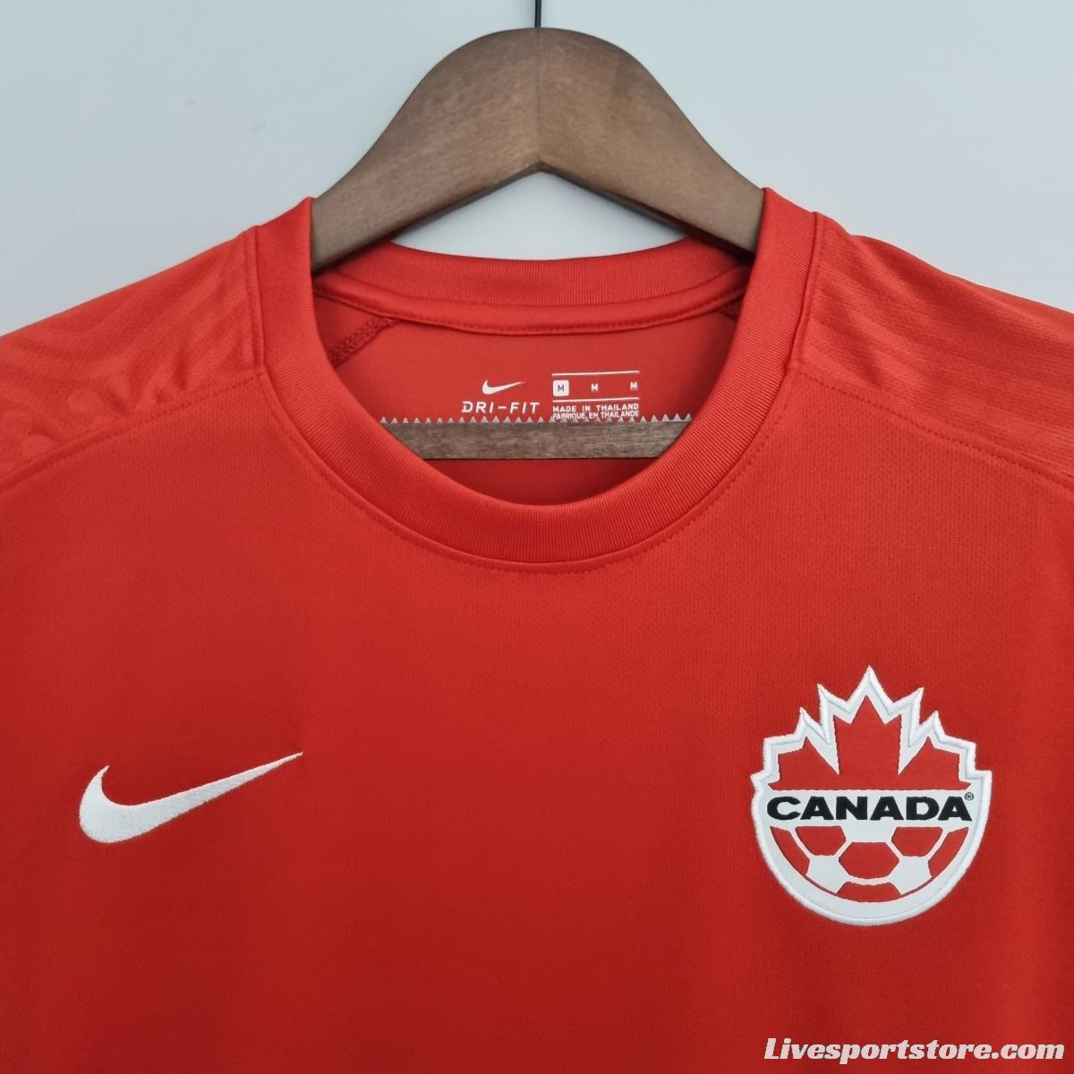 2022 Canada home Soccer Jersey