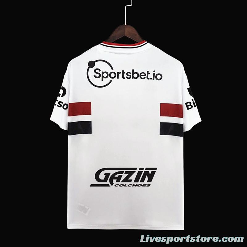 22/23 All Sponsor São Paulo Home  Soccer Jersey