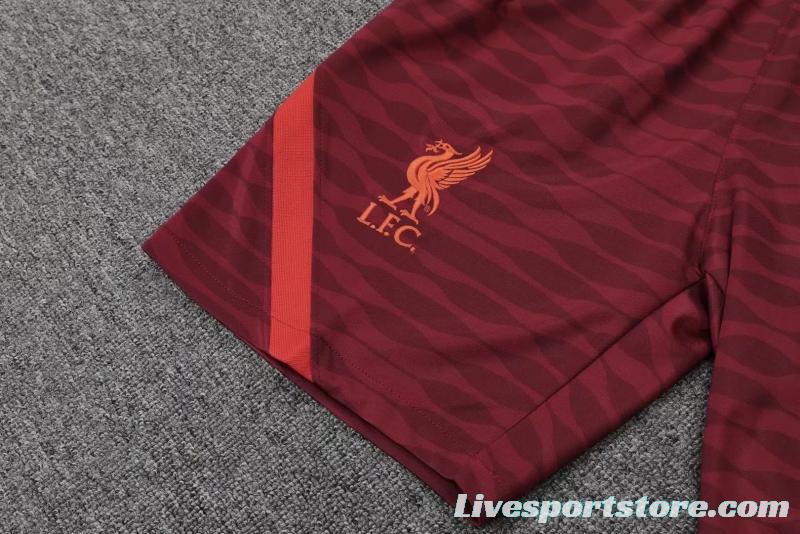 22/23 Liverpool Pre-match Training Jersey Red Vest