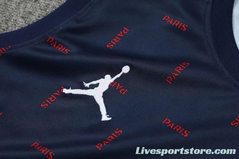 22/23 PSG Pre-match Training Jersey Royal Blue Spotted Vest