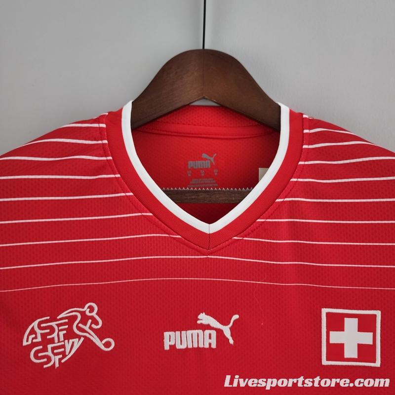 2022 Switzerland Home Soccer Jersey