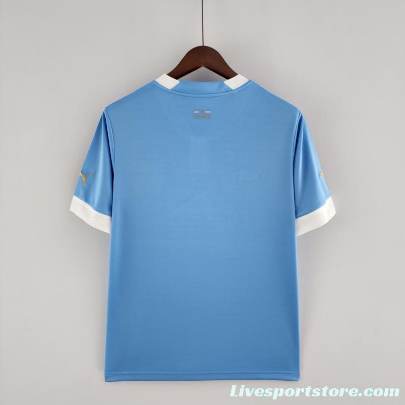 2022 Uruguay Home Soccer Jersey