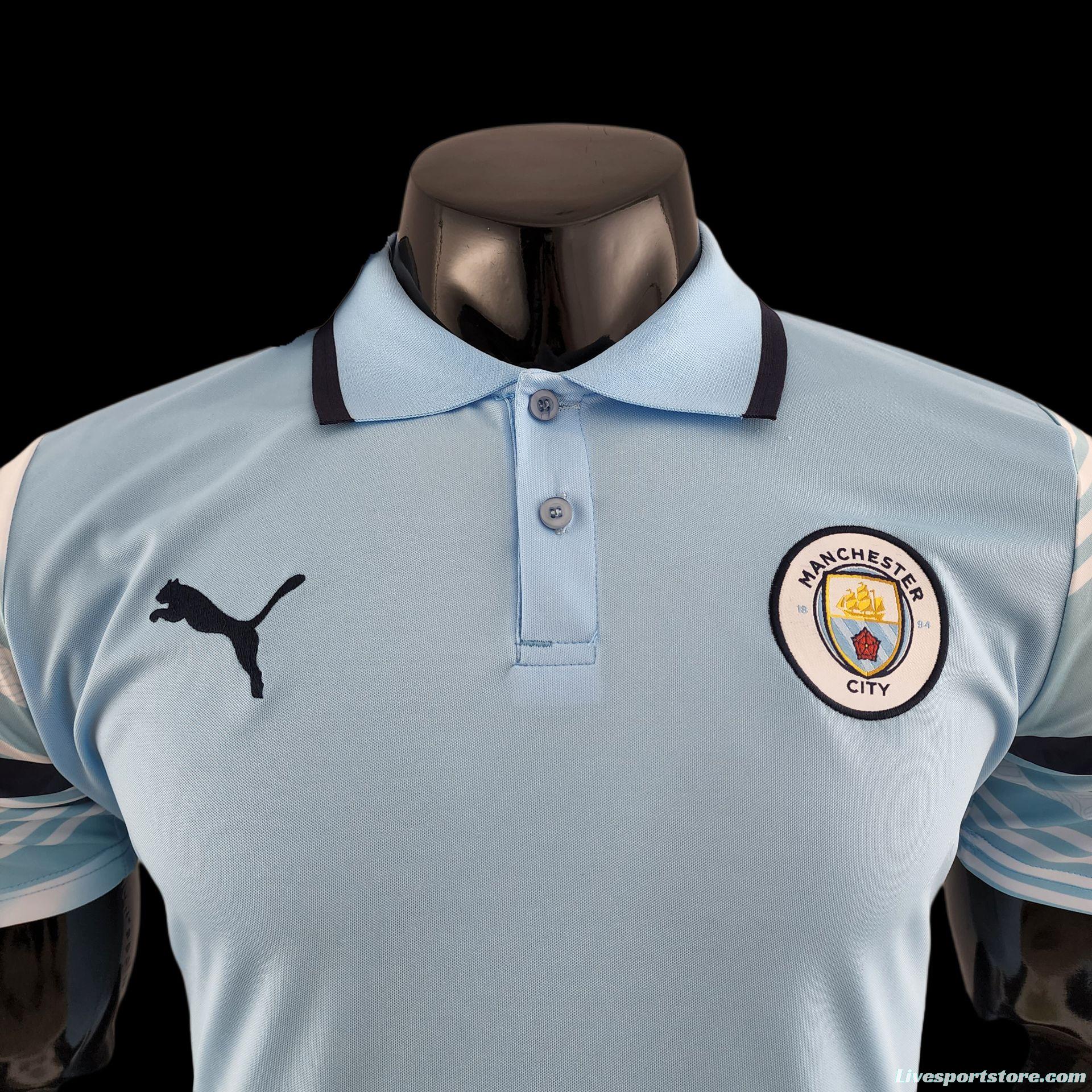 22/23 POLO Manchester City Light Blue Jersey