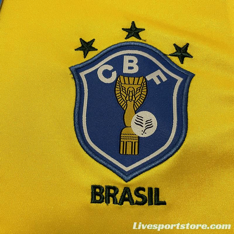 Retro 1988 Brazil Home Soccer Jersey