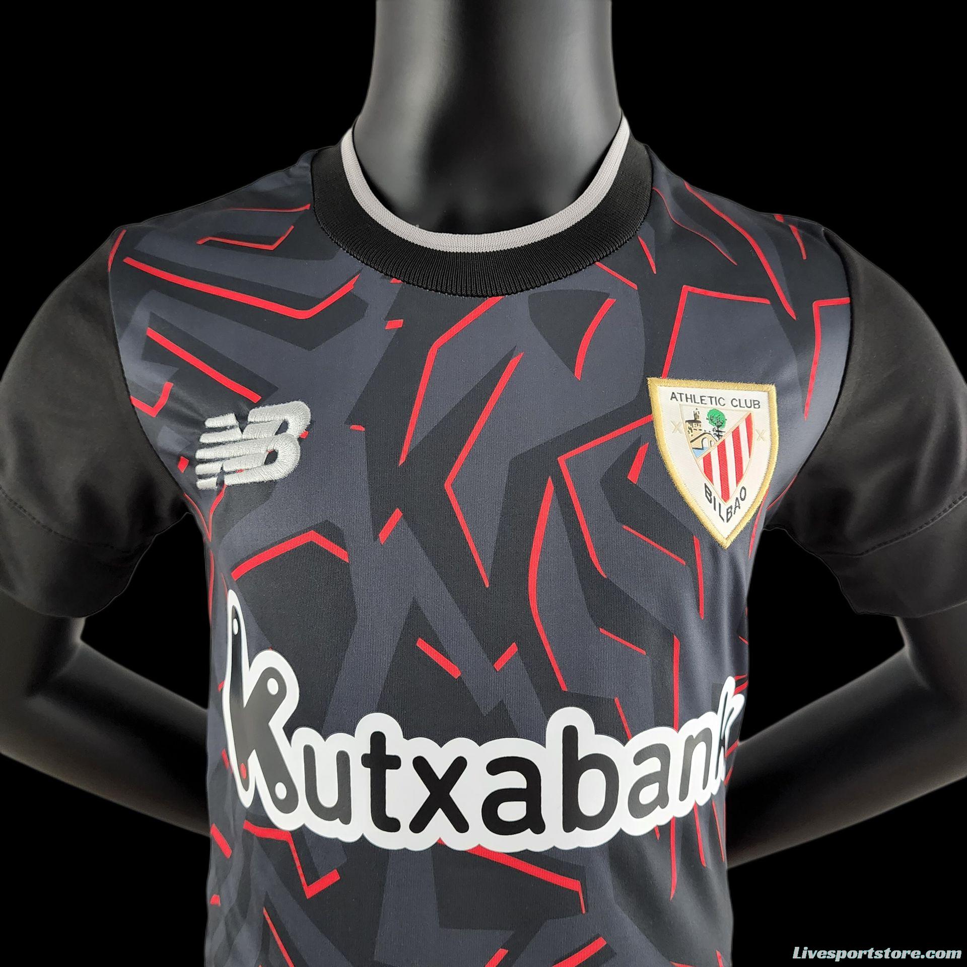 22/23 Kids Kit Athletic Bilbao Away Soccer Jersey