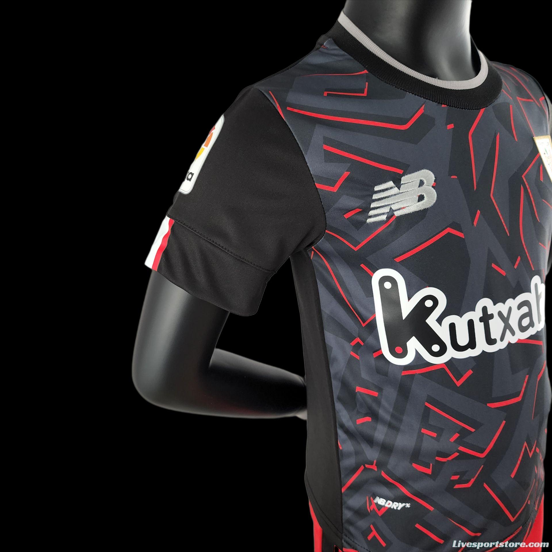 22/23 Kids Kit Athletic Bilbao Away Soccer Jersey