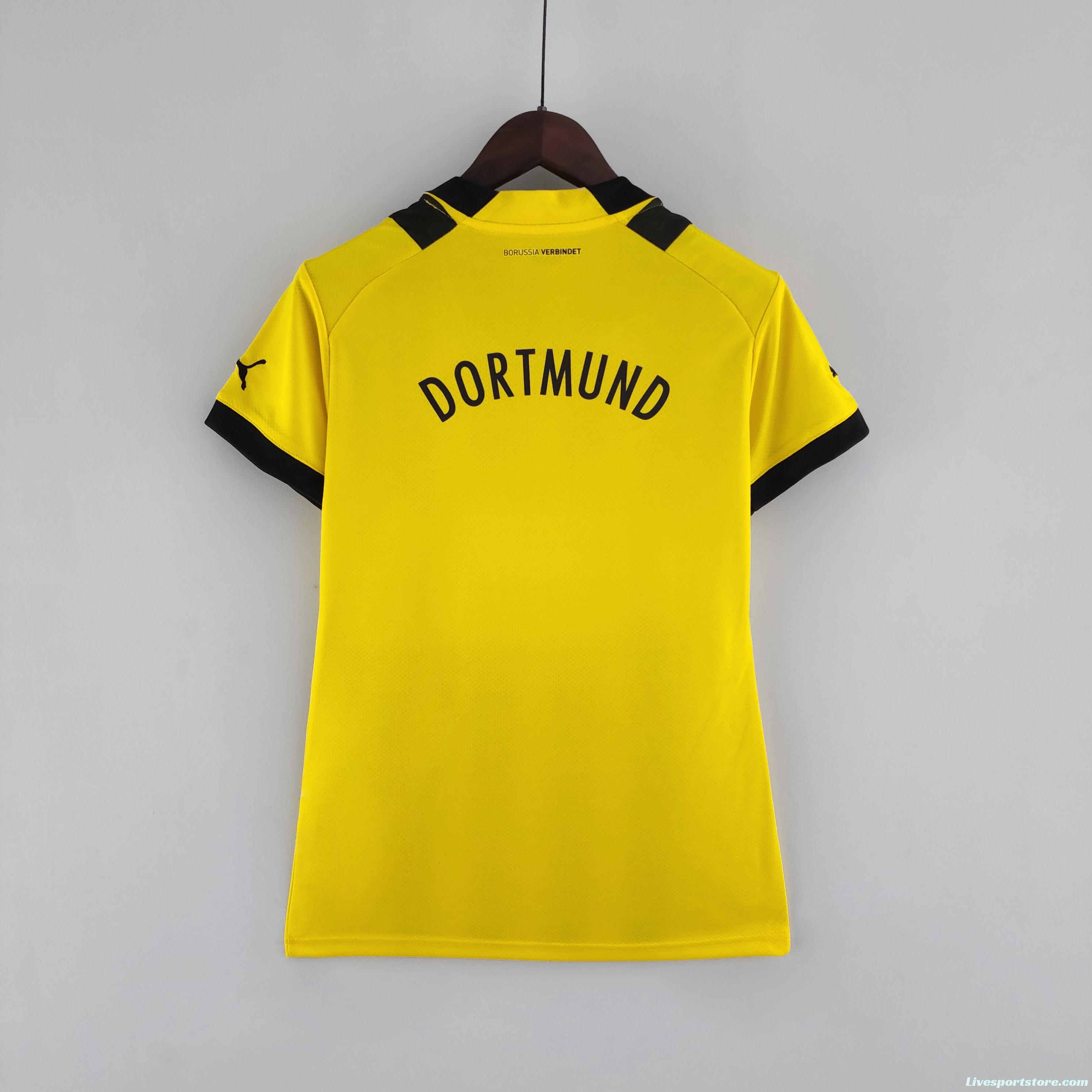 2022 Woman Dortmund Home Soccer Jersey