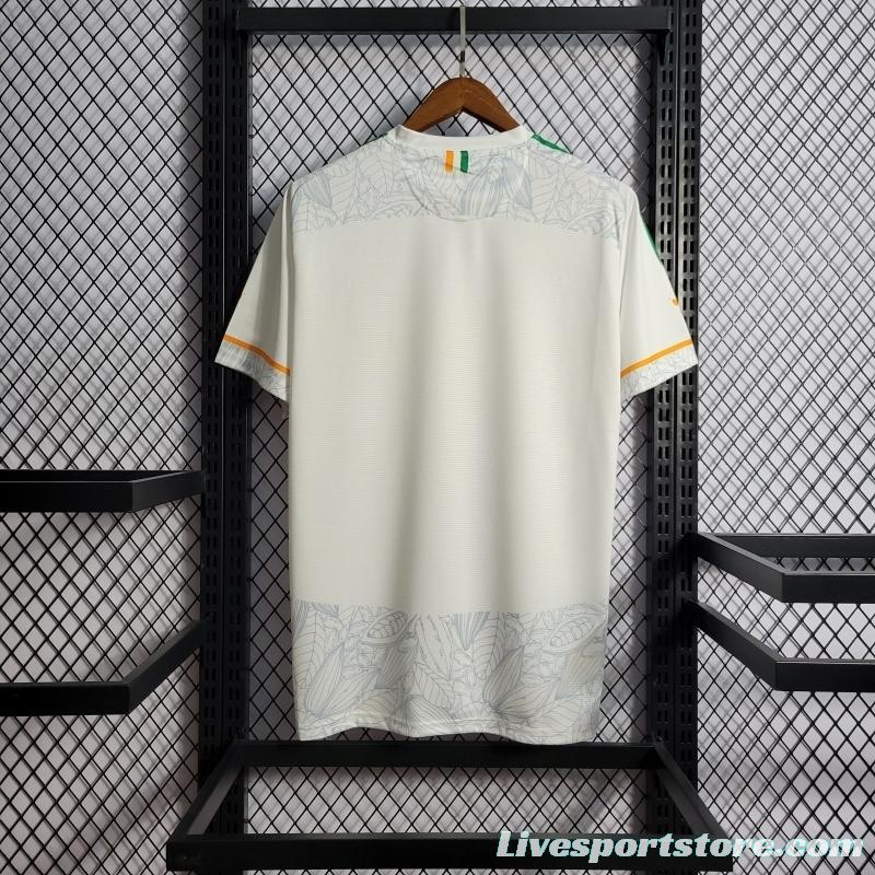 22/23 Ivory Coast White Training Jersey