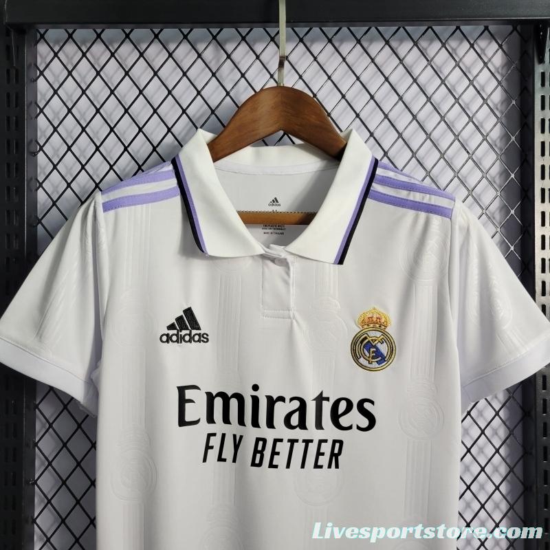 22/23 Woman Real Madrid Home S Soccer Jersey